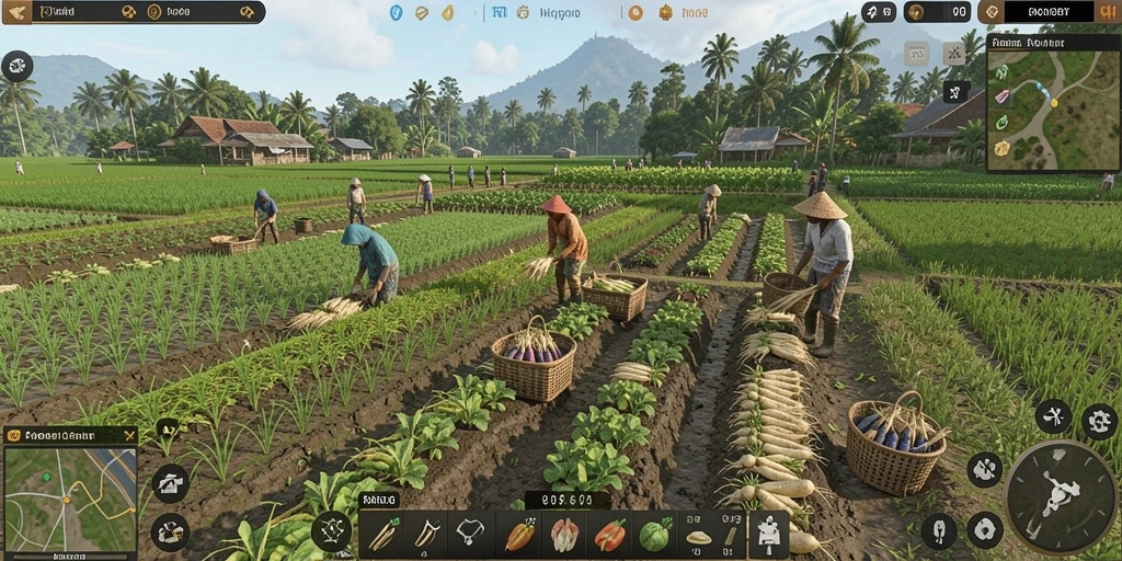 Screenshot 1 menunjukkan tampilan menu utama yang menarik.