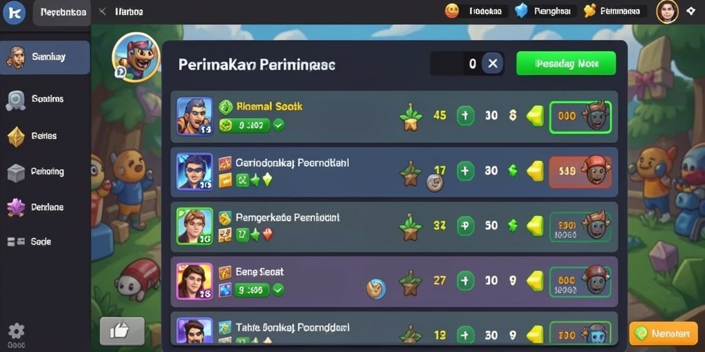 Screenshot menunjukkan tampilan menu utama aplikasi.