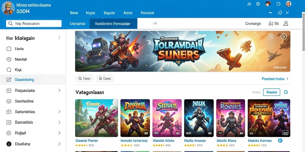 Tampilan awal game yang menarik dan informatif.