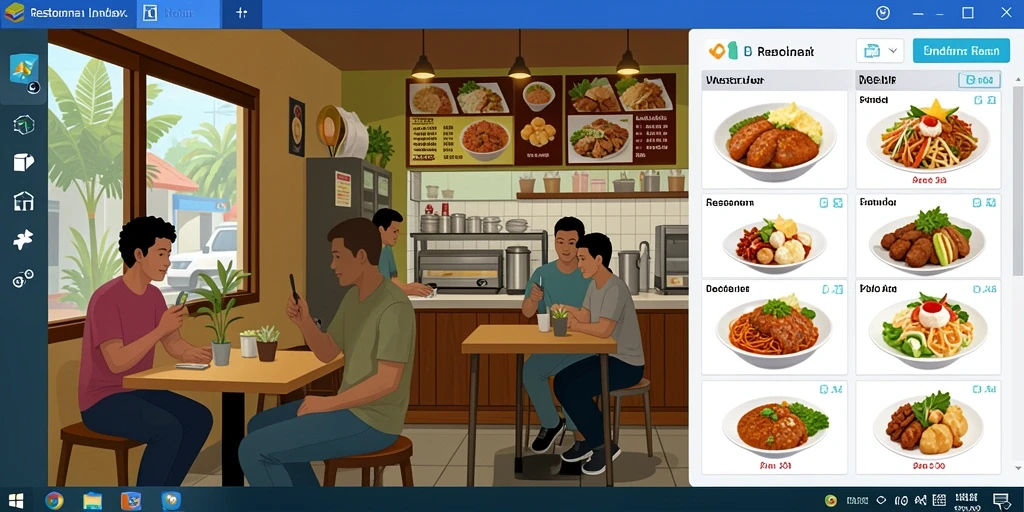 Menampilkan karakter utama dalam aksi seru.